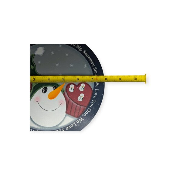 NWOT Wooden Painted Snowman 3 Legged Stool - Picture 13 of 13